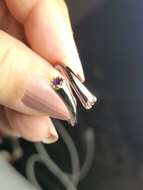 Sterling Silver Ring with Amethyst Gemstones - Women Jewelry